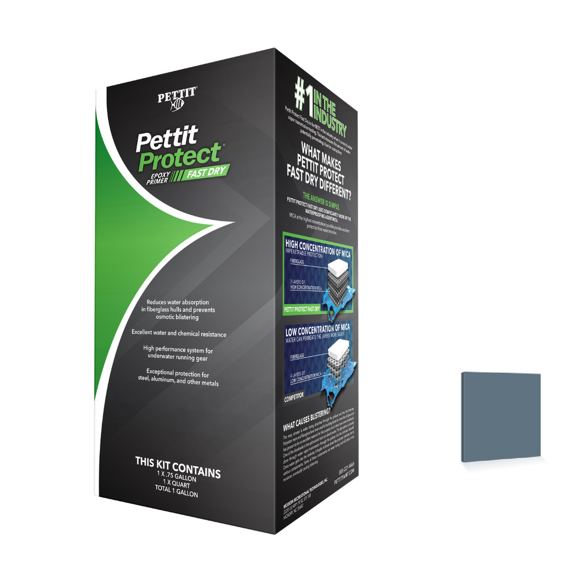 Pettit Pettit Protect Fast Dry packaging with official Gray color swatch