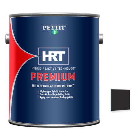 Pettit Premium HRT packaging with official Black color swatch