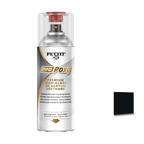 Pettit ProPoxy packaging with official Black Ice color swatch
