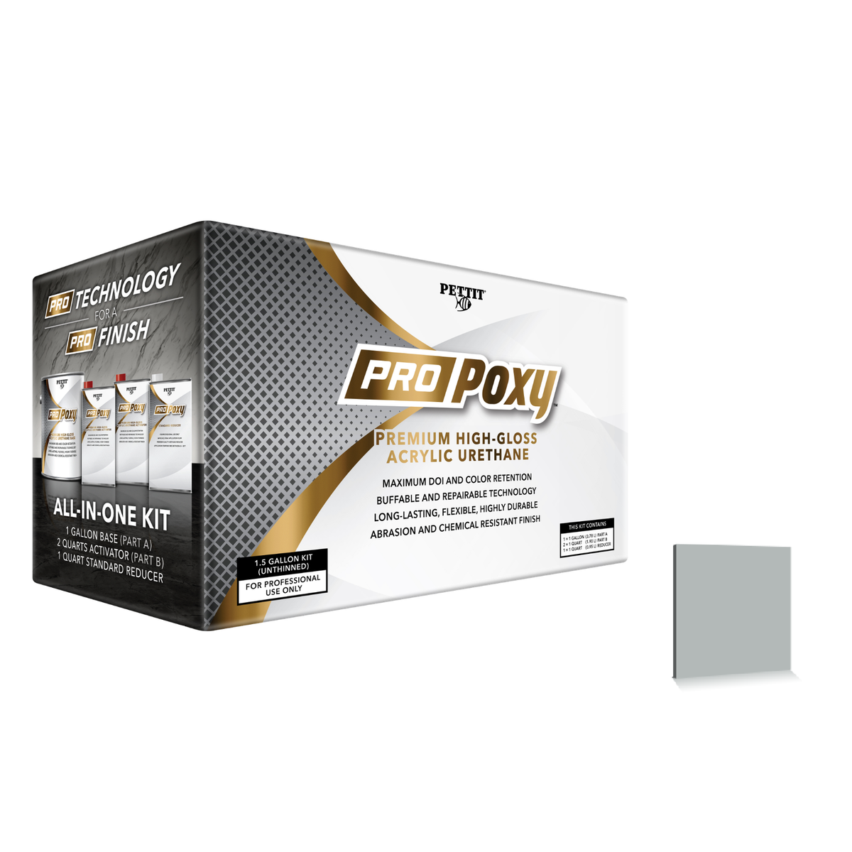Pettit ProPoxy packaging with official Light Gray color swatch