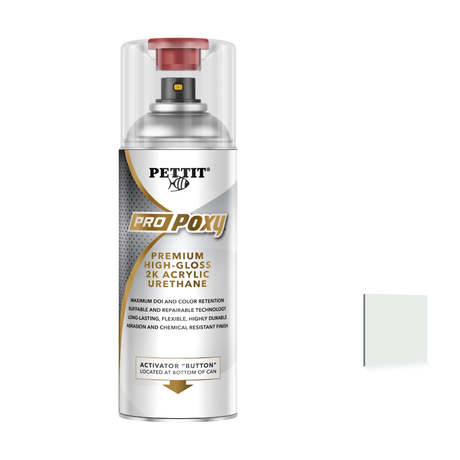 Pettit ProPoxy packaging with official Mist White color swatch