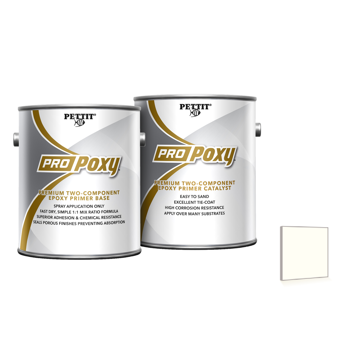 Pettit ProPoxy Primer packaging with official White color swatch