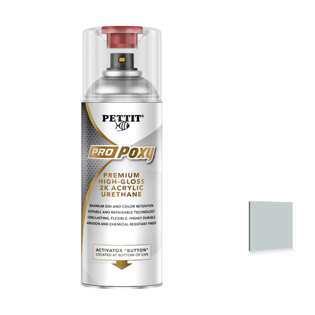 Pettit ProPoxy packaging with official Whisper Gray color swatch