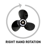 OEM Mercury / Quicksilver Black Diamond Bravo Two Propeller Black Finish, 18.3" Diameter x 19" Pitch, Right Hand Rotation