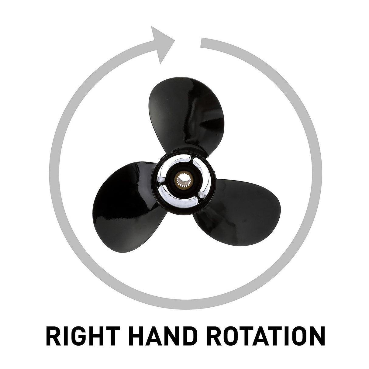 OEM Mercury / Quicksilver Black Diamond Bravo Two Propeller Black Finish, 17.5" Diameter x 23" Pitch, Right Hand Rotation