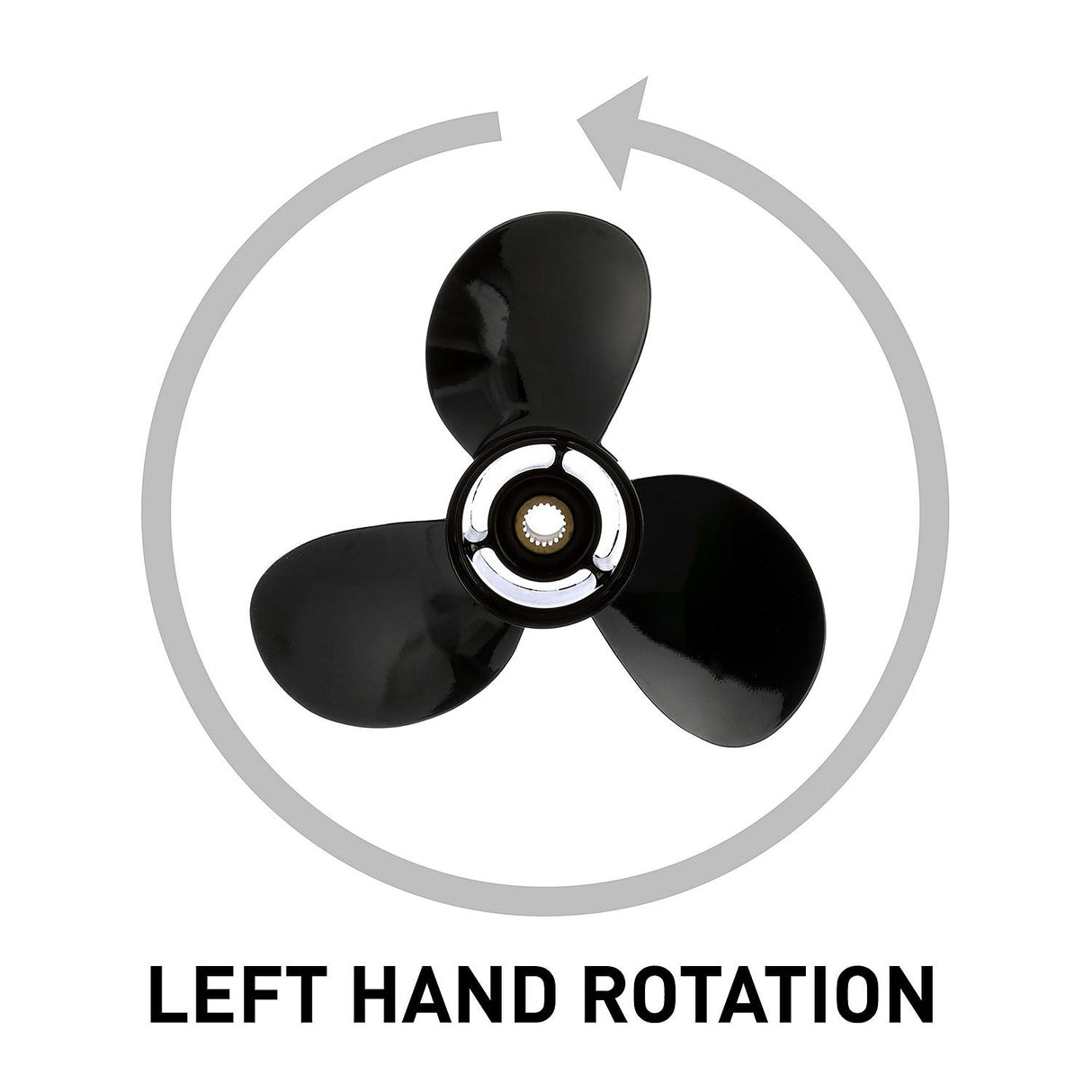 OEM Mercury / Quicksilver Black Diamond Bravo Two Propeller Black Finsih, 17.50" Diameter X 23" Pitch, Left Hand Rotation
