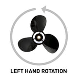 OEM Mercury / Quicksilver Black Diamond Bravo Two Propeller Black Finsih, 17.50" Diameter X 23" Pitch, Left Hand Rotation