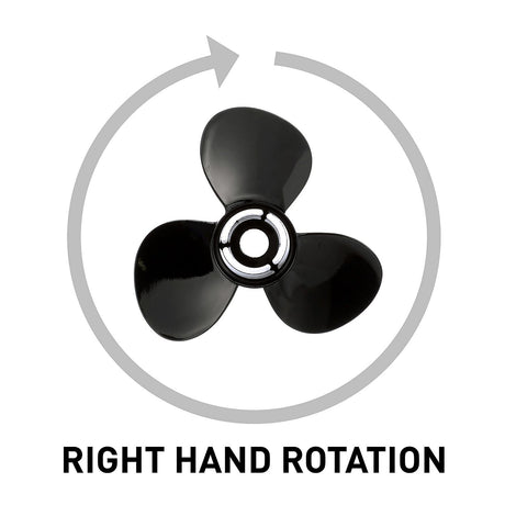 OEM Mercury / Quicksilver Black Diamond 3-Blade Aluminum Propeller, 13.25" Diameter x 17" Pitch, Right Hand Rotation