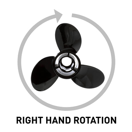 OEM Mercury / Quicksilver Black Diamond 3-Blade Aluminum Propeller, 10.9" Diameter x 11" Pitch, Right Hand Rotation