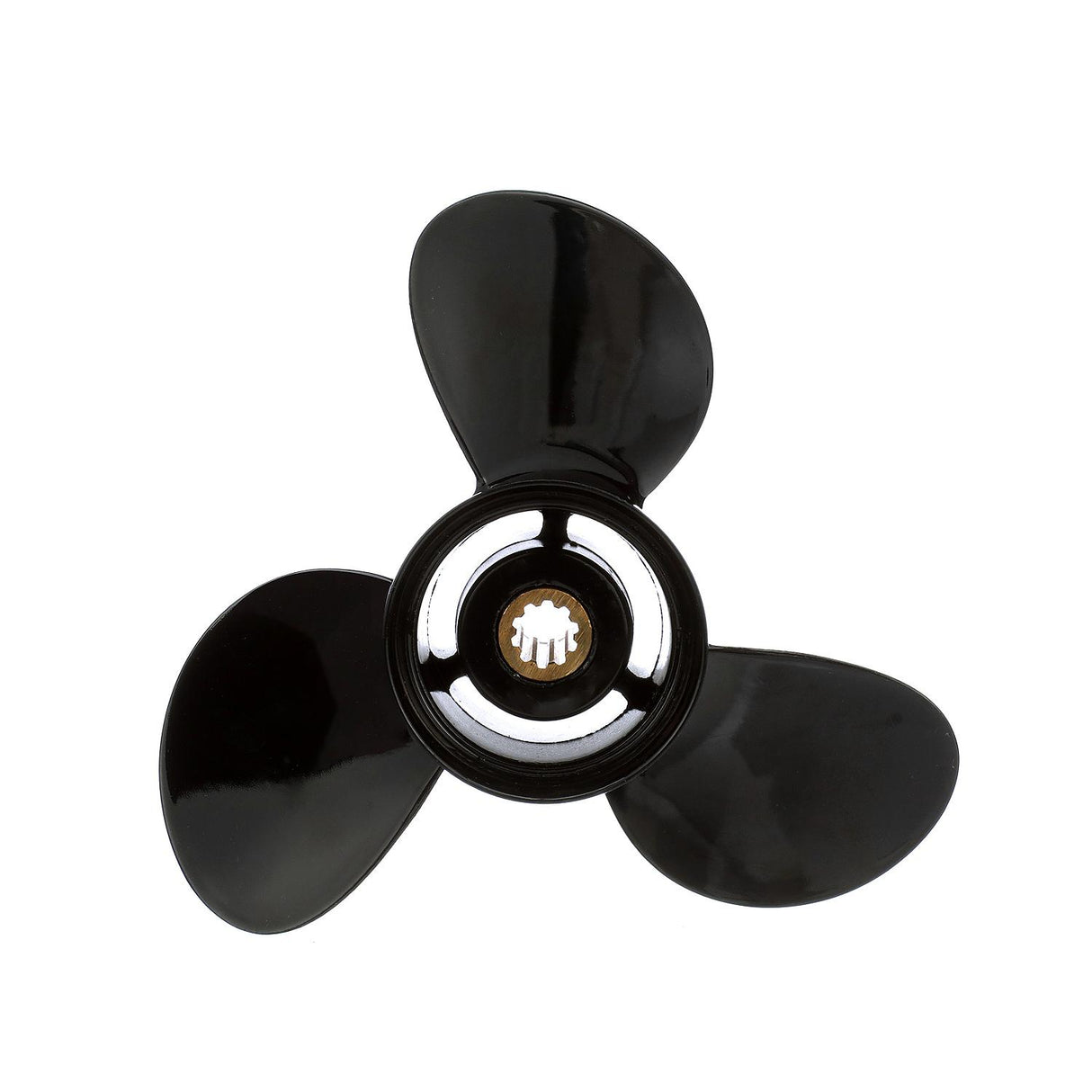 OEM Mercury / Quicksilver Black Diamond 3-Blade Aluminum Propeller, 9.8" Diameter x 9.5" Pitch, Right Hand Rotation