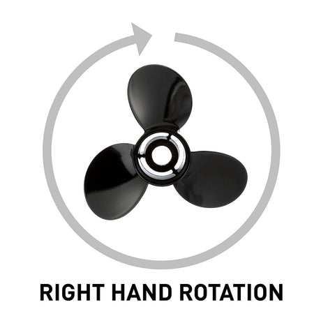 OEM Mercury / Quicksilver Black Diamond 3-Blade Aluminum Propeller, 13.25" Diameter x 17" Pitch, Right Hand Rotation