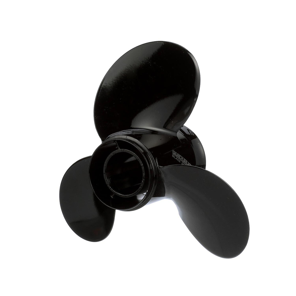 OEM Mercury / Quicksilver QA2208X Black Diamond 3-Blade Aluminum Propeller, 13.75" Diameter x 15" Pitch, Right Hand Rotation, 85hp-140hp Evinrude/Johnson V4, Black Finish