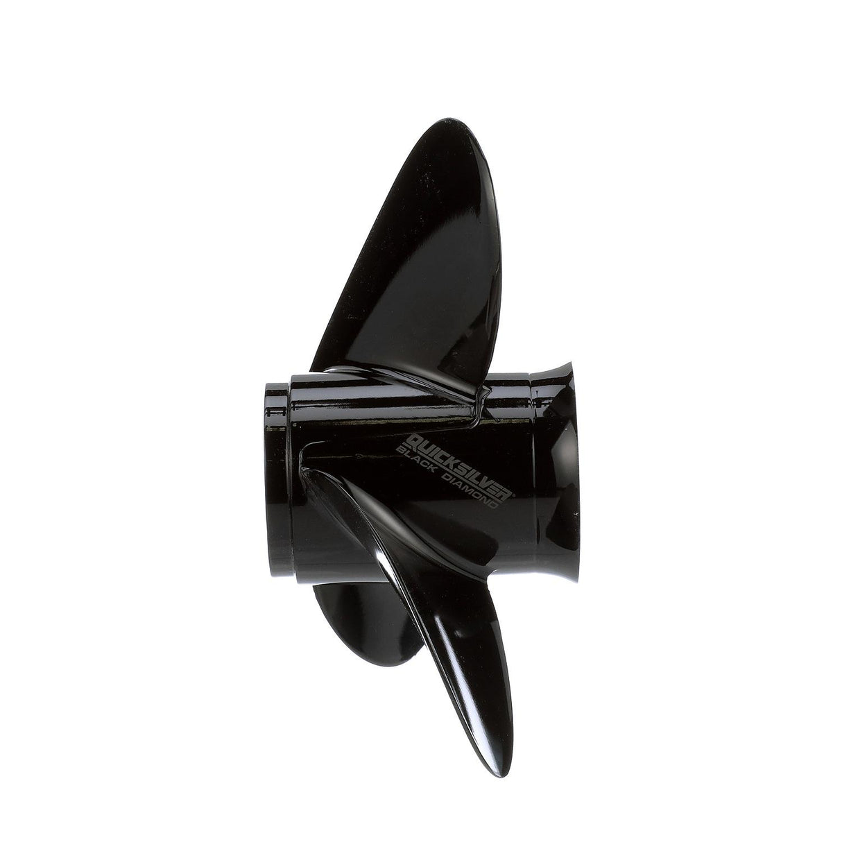 OEM Mercury / Quicksilver QA2208X Black Diamond 3-Blade Aluminum Propeller, 13.75" Diameter x 15" Pitch, Right Hand Rotation, 85hp-140hp Evinrude/Johnson V4, Black Finish