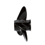 OEM Mercury / Quicksilver QA2208X Black Diamond 3-Blade Aluminum Propeller, 13.75" Diameter x 15" Pitch, Right Hand Rotation, 85hp-140hp Evinrude/Johnson V4, Black Finish
