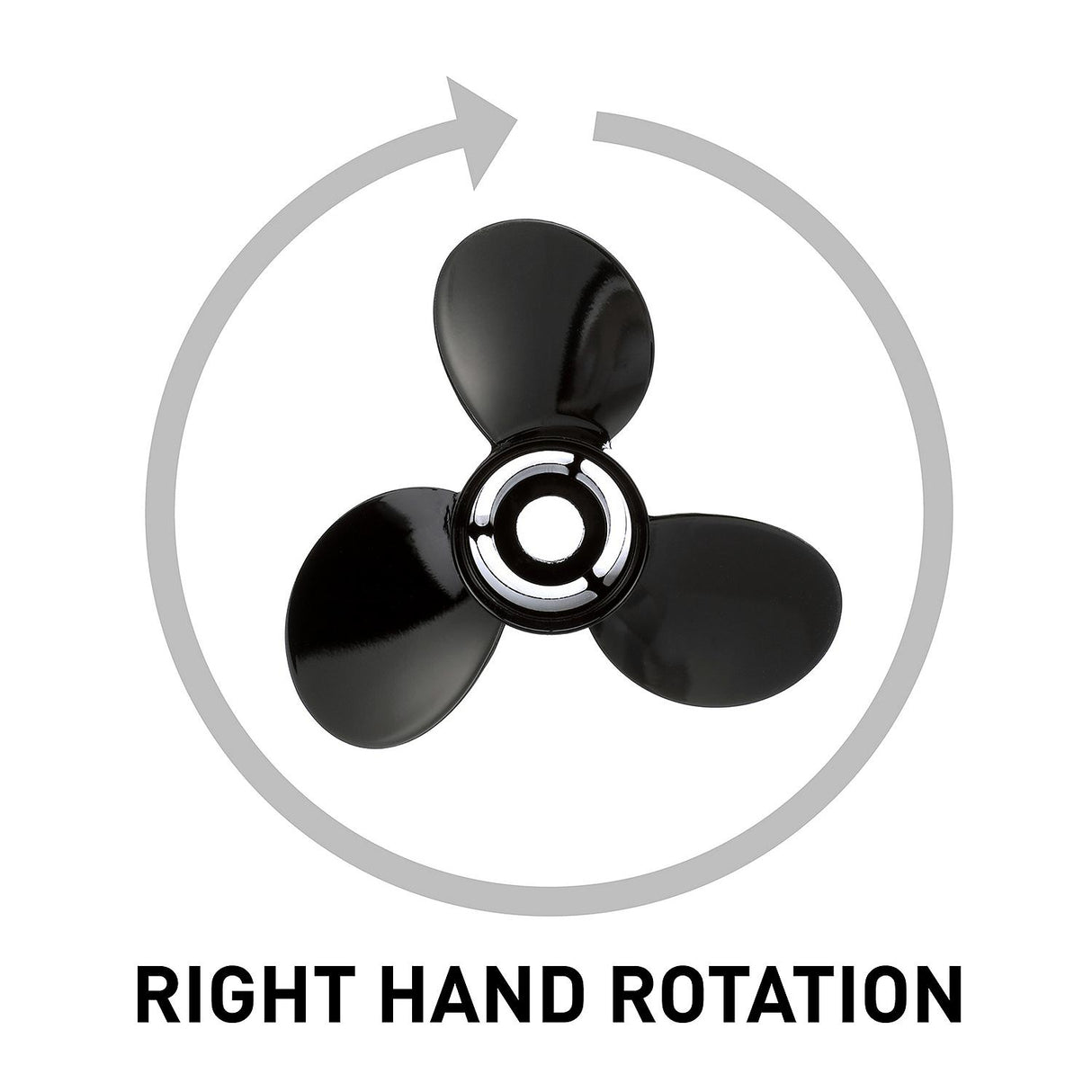 OEM Mercury / Quicksilver QA2208X Black Diamond 3-Blade Aluminum Propeller, 13.75" Diameter x 15" Pitch, Right Hand Rotation, 85hp-140hp Evinrude/Johnson V4, Black Finish