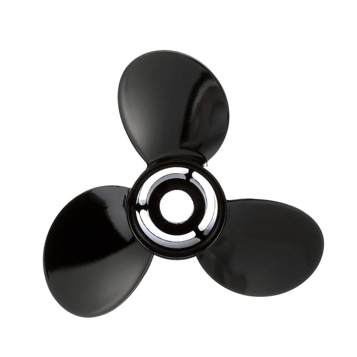 OEM Mercury / Quicksilver QA2208X Black Diamond 3-Blade Aluminum Propeller, 13.75" Diameter x 15" Pitch, Right Hand Rotation, 85hp-140hp Evinrude/Johnson V4, Black Finish