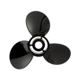 OEM Mercury / Quicksilver QA2208X Black Diamond 3-Blade Aluminum Propeller, 13.75" Diameter x 15" Pitch, Right Hand Rotation, 85hp-140hp Evinrude/Johnson V4, Black Finish