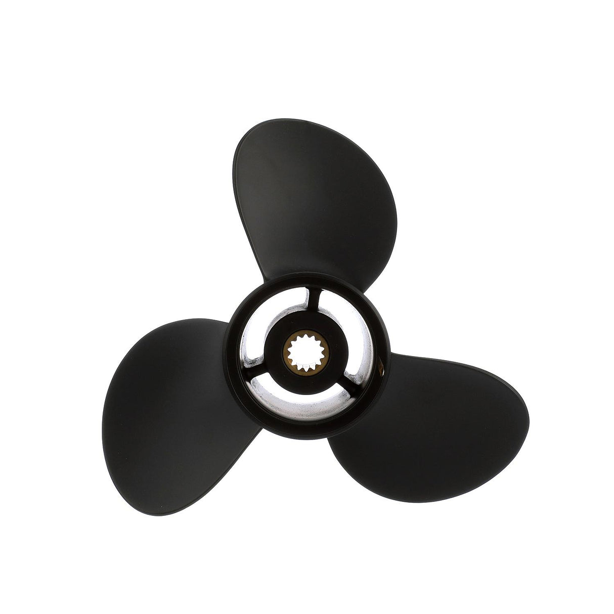 OEM Mercury / Quicksilver QA3114R Black Diamond 3-Blade Aluminum Propeller, 10.5" Diameter x 11" Pitch, Right Hand Rotation, 20hp-35hp Evinrude/Johnson (Most Models-Including ETEC), Black Finish