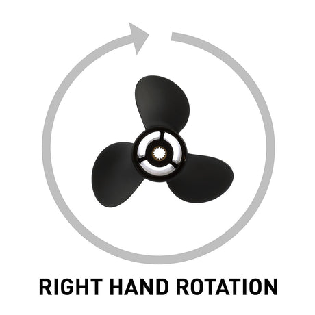 OEM Mercury / Quicksilver Black Diamond 3-Blade Aluminum Propeller, 10" Diameter x 13" Pitch, Right Hand Rotation