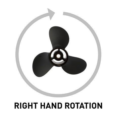 OEM Mercury / Quicksilver Black Diamond 3-Blade Aluminum Propeller, 9.3" Diameter x 11" Pitch, Right Hand Rotation