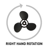 OEM Mercury / Quicksilver Black Diamond 3-Blade Aluminum Propeller, 9.9" Diameter x 11" Pitch, Right Hand Rotation