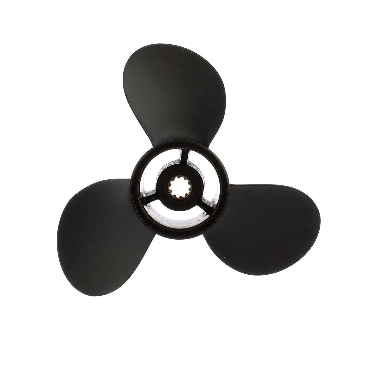 OEM Mercury / Quicksilver Black Diamond 3-Blade Aluminum Propeller, 9.9" Diameter x 11" Pitch, Right Hand Rotation