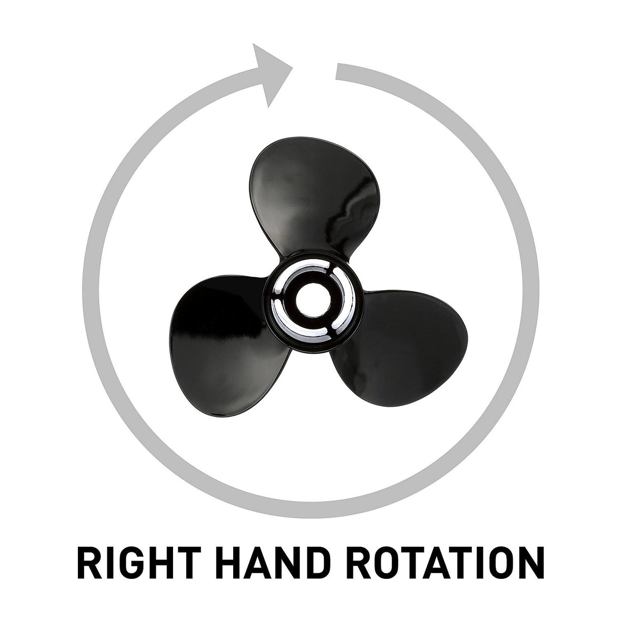 OEM Mercury / Quicksilver Black Diamond 3-Blade Aluminum Propeller, 14" Diameter x 13" Pitch, Right Hand Rotation