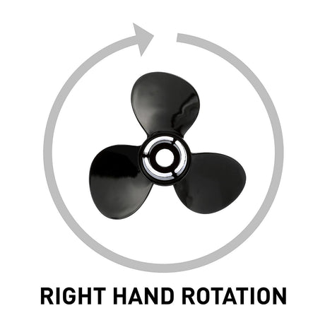 OEM Mercury / Quicksilver Black Diamond 3-Blade Aluminum Propeller, 14" Diameter x 13" Pitch, Right Hand Rotation