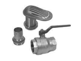 OEM Quicksilver 818170A2 1-1/2-Inch Bronze Seawater Pickup & Seacock for MerCruiser Diesel Systems — manufacturer catalog product photo