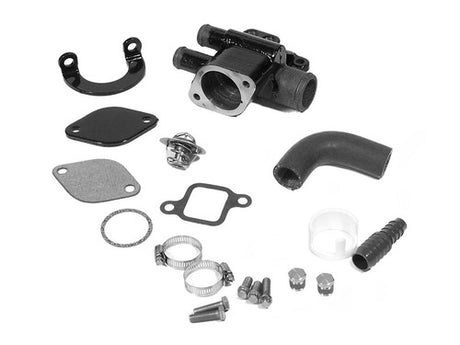 OEM Quicksilver 861493A07 Thermostat Housing Kit for MerCruiser Inline 4/6 — product photograph