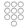 OEM Quicksilver 897536 Mercury Outboard Fuel Filter Seal — pack of 10