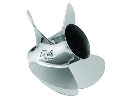 OEM Quicksilver 8M0055560 Q4 13.5 x 15 RH 4-Blade Propeller for Mercury / Mariner