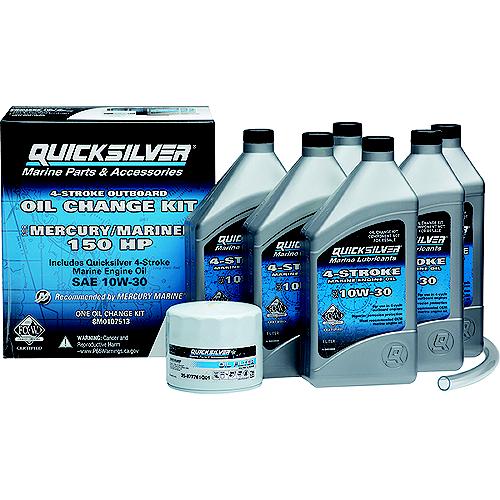 OEM Quicksilver 8M0107513 10W-30 Oil Change Kit — Mercury/Mariner 150 hp FourStroke