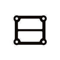 OEM Quicksilver 8M0162535 Front Exhaust End-Cap Gasket for OMC GM 2.5L / 3.0L — manufacturer catalog product photo