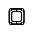 OEM Quicksilver 8M0162536 Exhaust End-Cap / Riser Gasket for OMC / Volvo Penta GM 3.0L — manufacturer catalog product photo