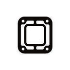 OEM Quicksilver 8M0162536 Exhaust End-Cap / Riser Gasket for OMC / Volvo Penta GM 3.0L — manufacturer catalog product photo