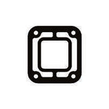 OEM Quicksilver 8M0162536 Exhaust End-Cap / Riser Gasket for OMC / Volvo Penta GM 3.0L — manufacturer catalog product photo