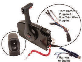 Mercury Mariner Force 8M0178521 Gen I side-mount trim control with 8-pin 15-foot harness — original manufacturer catalog image