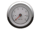 OEM Quicksilver 8M6020074 7,000-RPM Tachometer for Mercury/MerCruiser — White/Chrome — manufacturer catalog product photo