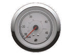 OEM Quicksilver 8M6020075 45-MPH Speedometer for Mercury/MerCruiser — White/Chrome — manufacturer catalog product photo