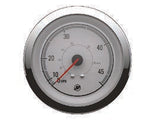 OEM Quicksilver 8M6020075 45-MPH Speedometer for Mercury/MerCruiser — White/Chrome — manufacturer catalog product photo