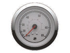 OEM Quicksilver 8M6020076 65-MPH Speedometer for Mercury/MerCruiser — White/Chrome — manufacturer catalog product photo