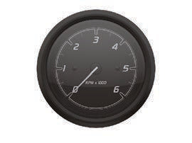 OEM Quicksilver 8M6020097 6,000-RPM Tachometer for Mercury/MerCruiser — Black/Matte Black — manufacturer catalog product photo