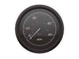 OEM Quicksilver 8M6020099 45-MPH Speedometer for Mercury/MerCruiser — Black/Matte Black — manufacturer catalog product photo