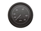 OEM Quicksilver 8M6020100 65-MPH Speedometer for Mercury/MerCruiser — Black/Matte Black — manufacturer catalog product photo