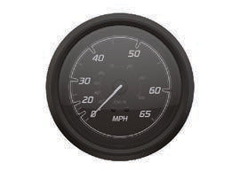 OEM Quicksilver 8M6020100 65-MPH Speedometer for Mercury/MerCruiser — Black/Matte Black — manufacturer catalog product photo