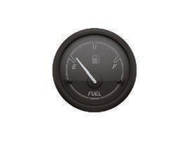 OEM Quicksilver 8M6020101 Analog Fuel Level Gauge — Black/Matte Black for Mercury/MerCruiser Instrument Systems — manufacturer catalog product photo