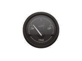 OEM Quicksilver 8M6020102 Power Trim Gauge for Mercury/MerCruiser — Black/Matte Black — manufacturer catalog product photo