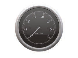 OEM Quicksilver 8M6020110 7,000-RPM Tachometer for Mercury/MerCruiser — Black/Brushed Stainless — manufacturer catalog product photo
