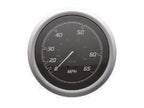 OEM Quicksilver 8M6020112 65-MPH Speedometer for Mercury/MerCruiser — Black/Brushed Stainless — manufacturer catalog product photo